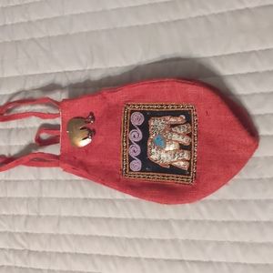 Handmade silk mix satchel bag from Thailand w/ exquisite embroidery and sequins